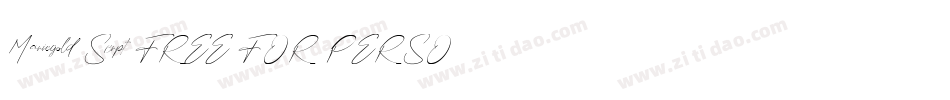 Mariegold Scrpt FREE FOR PERSONAL USE字体转换